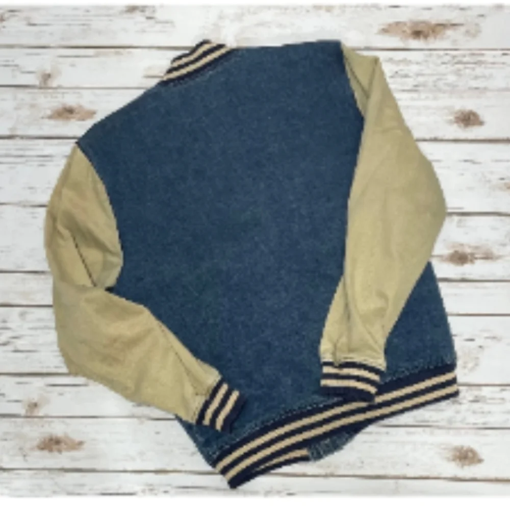 Pacsun Varsity Jacket. Denim and canvas varsity style jacket.  Size Smal… - Picture 3 of 6